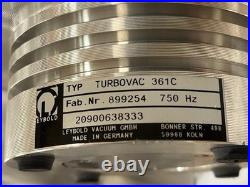 Leybold Turbovac 361C Turbo High Vacuum Pump, ISO 160, TURNS FREELY