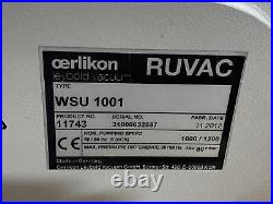 Leybold Vacuum Pump Ruvac Wsu 1001