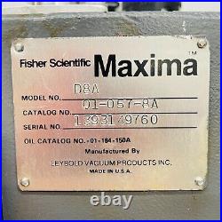 Leynond Fisher Scientific Maxima D8A Vacuum Pump with GE Motors 1 HP Motor