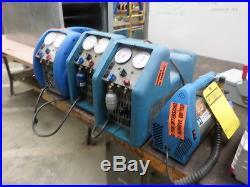 Lot of 3 Liquid & Vapor Refrigerant Recovery Machines HVAC & 1 Flash Vacuum Pump