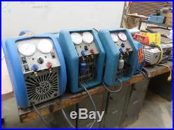 Lot of 3 Liquid & Vapor Refrigerant Recovery Machines HVAC & 1 Flash Vacuum Pump