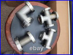 Lot of 4 Conflat CF 2.75 @ 3.38 Fittings UHV Components