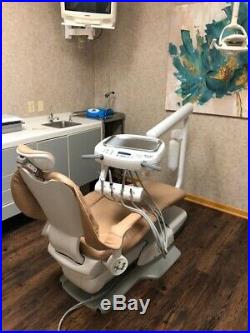 Lot of 6 Dental Exam Chairs with Deliveries, Cabinets, Compressor, & Vacuum Pump