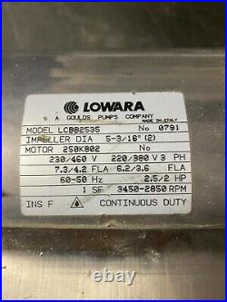 Lowara LCBB2535 Vacuum Pump 2.5 HP 220/380 V 3 Phase Used