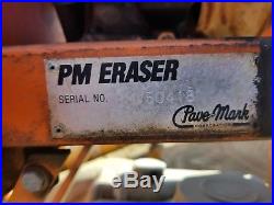 MB PAVE MARK PM ERASER TRAFFIC LINE PAINT REMOVER / Vacuum Pump & Trailer