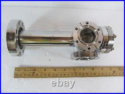 MDC Conflat 2.75 & 3.38 6-WAY CROSS, 3 Rotatable Flanges & 3.38 to 2.75 3way