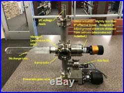 MDC High Vacuum Chamber UHV 2.75 6-Way Cross Linear Actuator Paschen Discharge