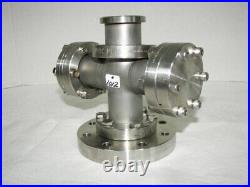 MDC High Vacuum Research Chamber 4-Way Stainless 2.75 Flange 41/2 Reducer