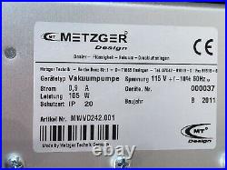 MT Design Metzger Lab Vacuum Pump MWVD242.001, Voltage 115V (working condition)
