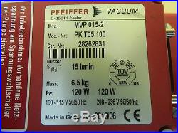 MVP 015-2 Pfeiffer Vacuum PK T05 100 Dry Vacuum Pump Used Tested Working