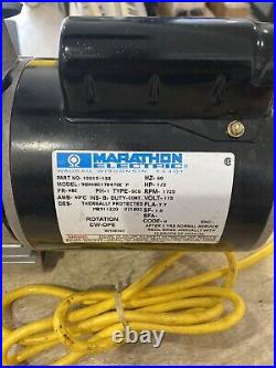 Marathon Electric 10215-133 Vacuum Pump 1/2hp 1725rpm 7.5fla