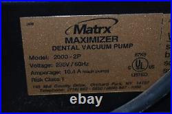 Matrx 2000-SP Dental Vacuum Pump System Operatory Suction Unit