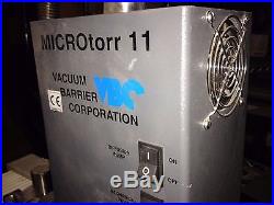 Microtorr 11 Vacuum Barrier Corp. Diffusion Pump System & Alcatel Pascal 2005 SD