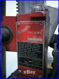 Milwaukee 4114 Vac-u-rig 4024 Core Drill 6core Drill Bit Vacuum Pump Meter Box