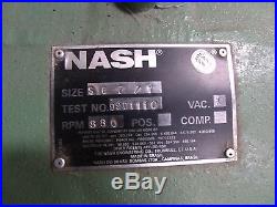 NASH VACUUM PUMP PACKAGE Model SC-7/7 with 42.5 HP (37Kw) Motor