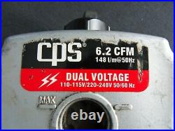 Nice used CPS VP6D PRO-SET A/C Vacuum Pump 2880 RPM 115v/220v 2 stage