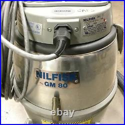 Nilfisk GM80 Canister Vacuum, 3.25 Gallon, 30' Cord, 87 CFM, 110-120V, 1100W