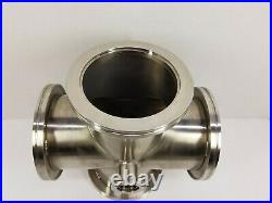 Nor Cal Vacuum 5-Way Cross Reducer ISO100-K Flange to KF25 Flange (8 L)