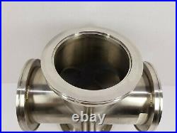 Nor Cal Vacuum 5-Way Cross Reducer ISO100-K Flange to KF25 Flange (8 L)