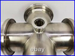 Nor Cal Vacuum 5-Way Cross Reducer ISO100-K Flange to KF25 Flange (8 L)