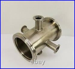 Nor Cal Vacuum 6-Way Cross Reducer ISO100-K Full Nipple to 4x KF25 Flange (7 L)