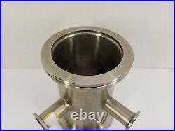 Nor Cal Vacuum 6-Way Cross Reducer ISO100-K Full Nipple to 4x KF25 Flange (7 L)