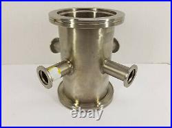 Nor Cal Vacuum 6-Way Cross Reducer ISO100-K Full Nipple to 4x KF25 Flange (7 L)