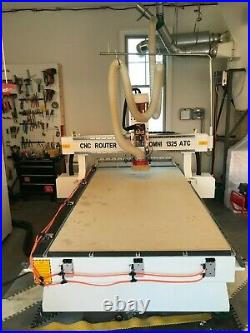 OMNI 1325 4'X8' CNC Router WithATC, Vacuum Pump, ISO 30 24k HSD Siemens 808D