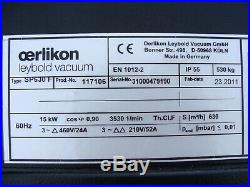 Oerlikon Leybold Screwline SP630F Dry Compressing Vacuum Pump + Muffler SP630 F