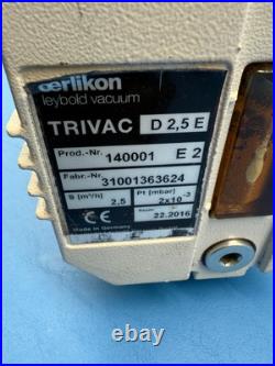 Oerlikon Leybold Trivac D2.5E 140001 Vacuum Pump with Hanning Motor E7B4B3-7