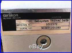 Oerlikon Leybold Trivac D65B Vacuum Pump Never used