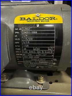 Orion Dry Pump Krx1 Baldor L3403 Vacuum Pump. 1/4 HP 115v 5 Amps 1725 RPM 60 Hz