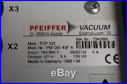 PFEIFFER BALZERS VACUUM PUMP POWER SUPPLY TCP-121 PM-C01-497-A PM-C01-497A