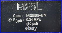 PIAB Vacuum Pump M25L M25B5-EN 0.34MPa 50psi, with32.16.002 Silencer & Gauge