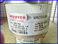 Pfeiffer TMH-064 Turbo Vacuum Pump With SS Cover Plate Shown