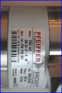 Pfeiffer Vacuum Turbo Pump with Controller TMU-065 + TCP-015 +TSF-012 + PM Z01 120
