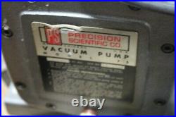Precision Scientific MODEL 75 Rotary Vane Vacuum Pump 69076
