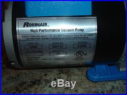 Robinair 15600 Vacuum Pump 2 Stage 6cfm High Performance 110v Less Than 2hrs Use