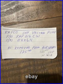 Rapco Dry Vacuum Pump
