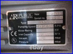 Republic Vrt 440 Vacuum Pump #83937j Used