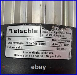 Rietschel Rotary Vane Vacuum Pump # VTE3 230V 150mbar (101419)