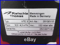 Rietschle Thomas Picolino Vacuum Pump VTE 3 VTE3 230V M63 A2 M63A2 0.12/0.145 KW