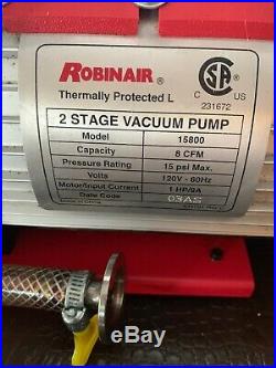 Robinair 15800 8 CFM Vacumaster 2 Stage Vacuum Pump