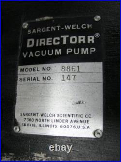Sargent-Welch DirecTorr Vacuum Pump 2 HP 230 Volt 3 Phase
