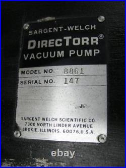 Sargent-Welch DirecTorr Vacuum Pump 2 HP 230 Volt 3 Phase