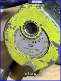 Sargent Welch Scientific Sarvac Mo. 8804 Vacuum Pump ALL STEEL WORKING + SUCTION