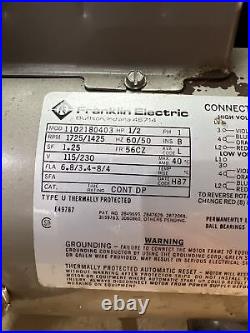 Savant Instruments VP 100 Two Stage High Vacuum Pump withFranklin 1/2HP Motor