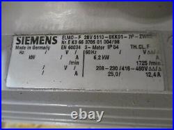 Siemens Vacuum Pump ELMO-F 28V 5110-0KK01-7P-ZW02 6.2kW 208-230/416-460V Used