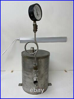 Stainless Steel OilLess Vacuum Pump Expansion Tank 13-3/4 Tall 10-3/4 Diameter