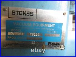 Stokes Pennwalt 339-151 Vacuum Pump / Oil Purifier, #92105j Used